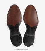 Loake 26804V143 Petergate Scorched Walnut Plain Ties - Image 4