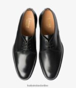 Loake 26804V150 Gable Black Plain Ties - Image 3