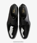 Loake 26804V164 Bow Black Plain Ties - Image 3