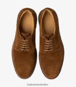 Loake 26804V165 Franklin Tan Suede Plain Ties - Image 3