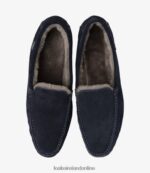 Loake 26804V201 Guards Slippers Navy Suede Shoes - Image 3