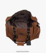 Loake 26804V223 Cornwall Weekend Bag Brown Waxed Suede Leather - Image 2