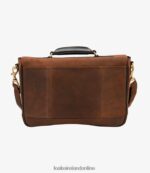 Loake 26804V229 Blackfriars Briefcase Brown Waxed Suede Leather - Image 4