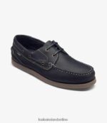 Loake 26804V75 Lymington Navy Nubuck Boat Shoes - Image 2