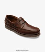 Loake 26804V77 Lymington Dark Brown Boat Shoes - Image 2