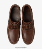 Loake 26804V77 Lymington Dark Brown Boat Shoes - Image 3